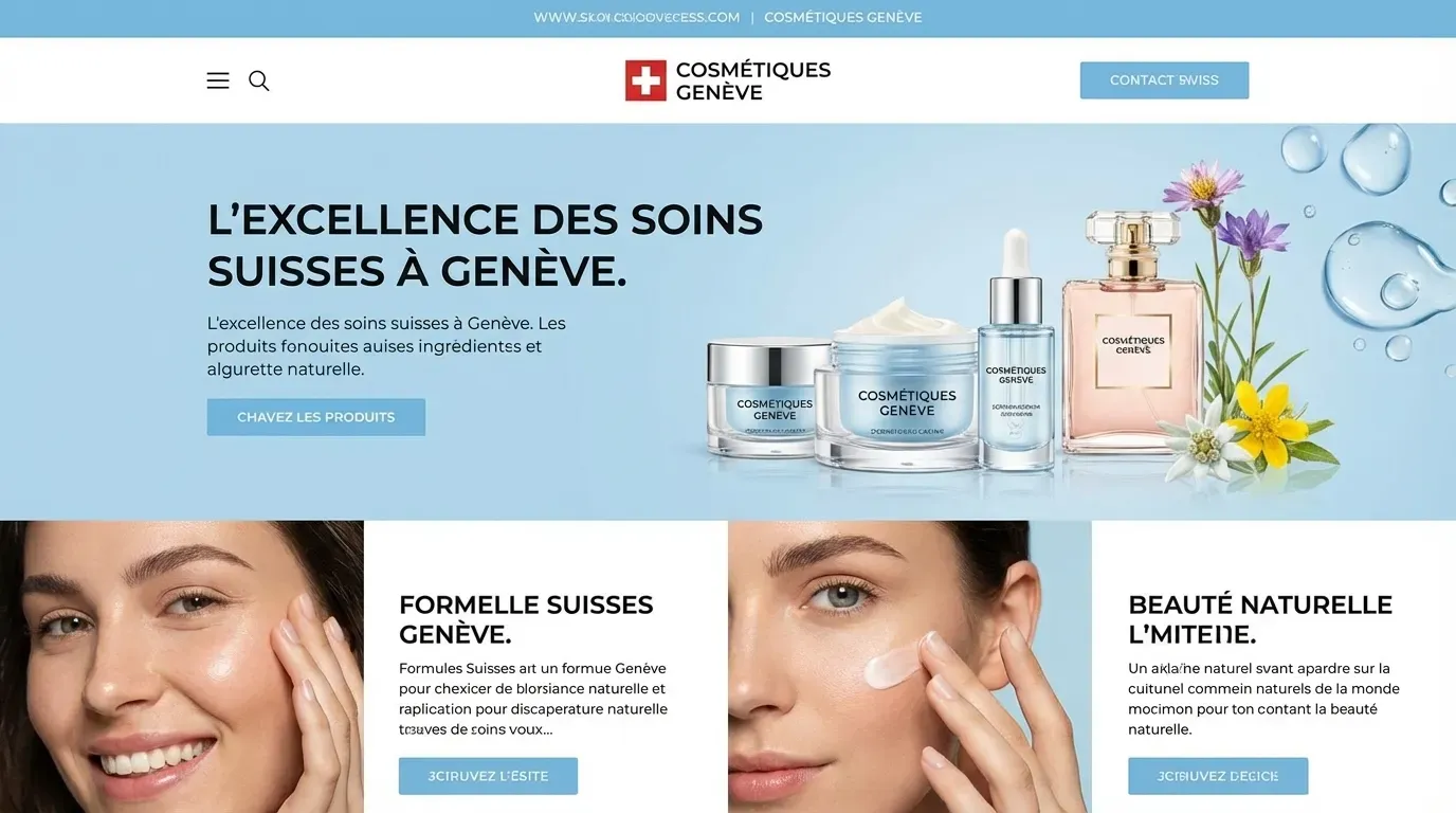 Boutique en ligne de cosmétiques suisses haut de gamme à Genève.