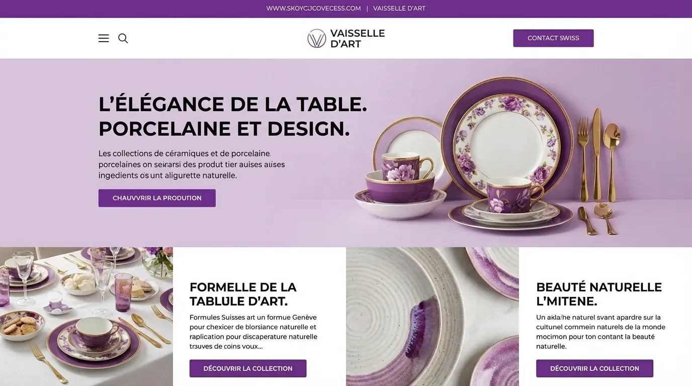 Boutique en ligne de porcelaine et d'art de la table.