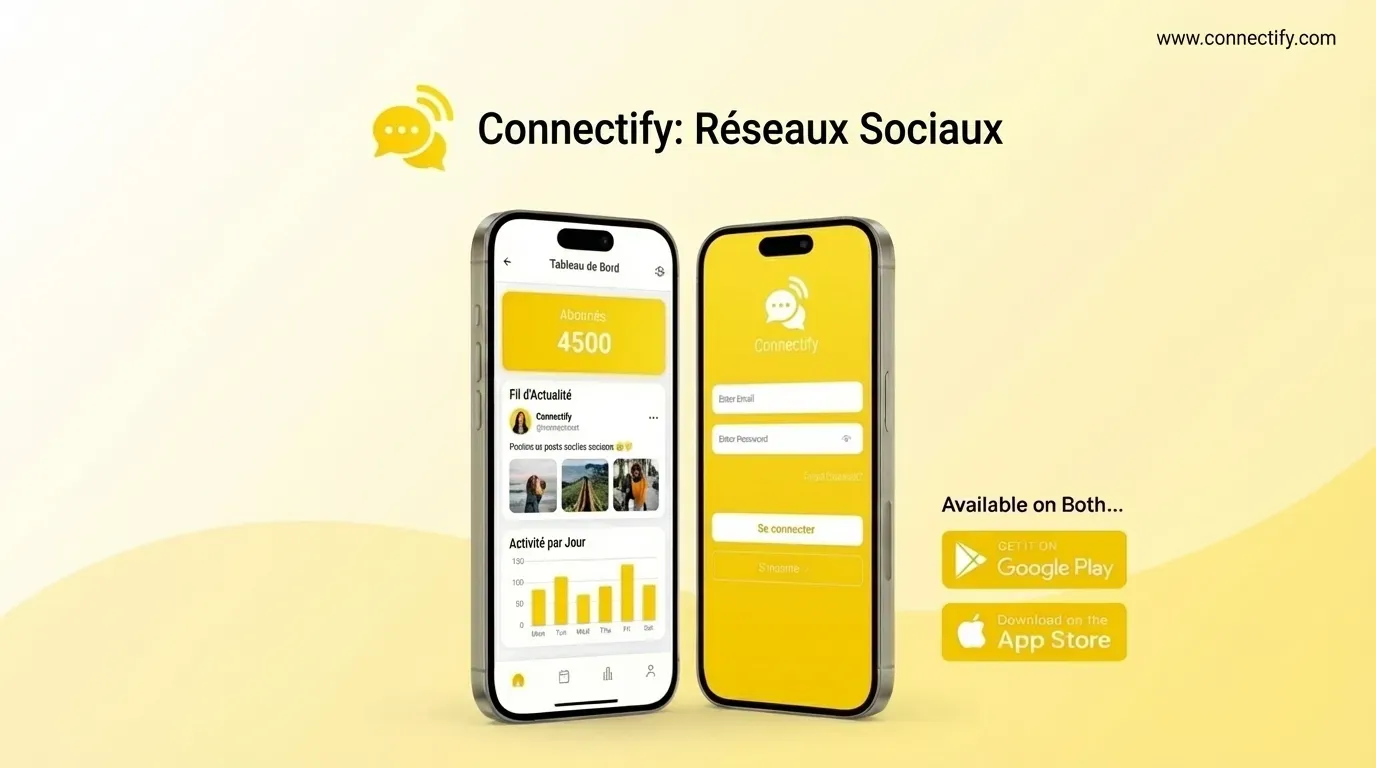 Application mobile de réseau social.